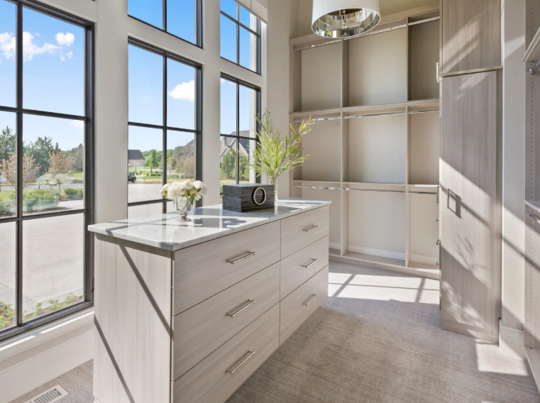 window with walk in closet design